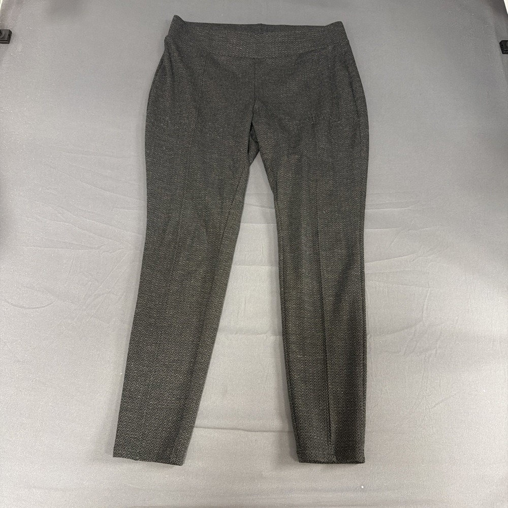 Time & Tru dark grey textured pull-on stretch pants Size L